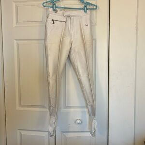 Bogner vintage stirrup ski pants, white, 10L